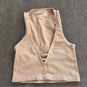 Intimately Free People Tan Ribbed Seamless Bralette